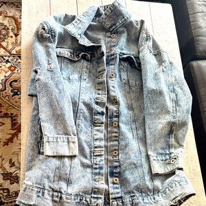 Stylish oversized Light Blue Denim Jacket
